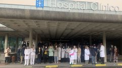 Concentraci�n contra la guerra y en solidaridad con las v�ctimas en el Hospital Cl�nico de Santiago