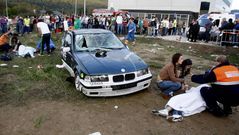As� fue el accidente del rali de Viveiro