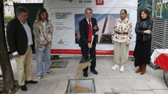 Acto de colocaci�n de la primera piedra de la futura biblioteca
