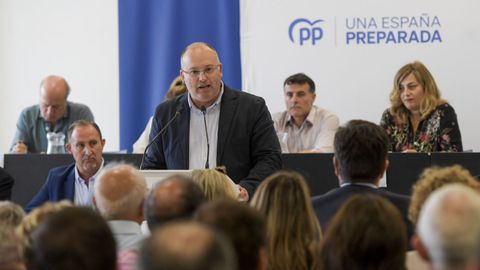 El vicesecretario de Organizacin Territorial del PP, Miguel Tellado, durante reunin de la Junta Directiva Regional del PP de Asturias.