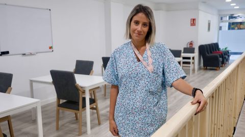 Sandra Garca, en el nuevo centro de da de la calle Magdalena, en Ferrol.