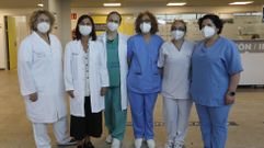 Roc�o L�pez, Luz C�novas, Yaqueline Carrera, Pilar Seoane, Rut Carballo y Esther Rivo, de la unidad del dolor del cHUO