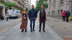 Reza, Seara y Tabar�s, en la presentaci�n de la campa�a iniciada por el BNG para recoger propuestas para su programa.