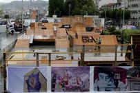 En el montaje de O Marisqui�o 2019 varios murales de Vigo, ciudad de color, formaron parte de de la decoraci�n