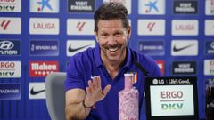 Simeone, en rueda de prensa.