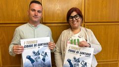 En la presentacin,David Senra (izquierda) y la concejala de Deportes, Pilar Lueiro