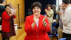 Celebraci�n de la victoria de Carmen Garc�a Mateo