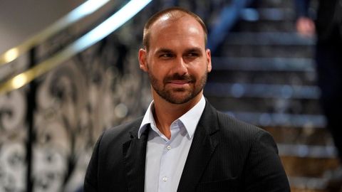 El diputado Eduardo Bolsonaro e hijo de Jair Bolsonaro, candidato a embajador de Brasil en los Estados Unidos