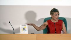 Yolanda D�az, durante un encuentro con empresarios del sector audiovisual.