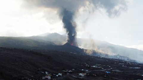 El volc�n de La Palma, esta ma�ana