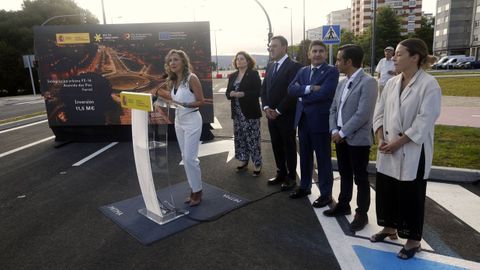 Martina Aneiros fue la primera en intervenir en el acto inaugural del nuevo tramo