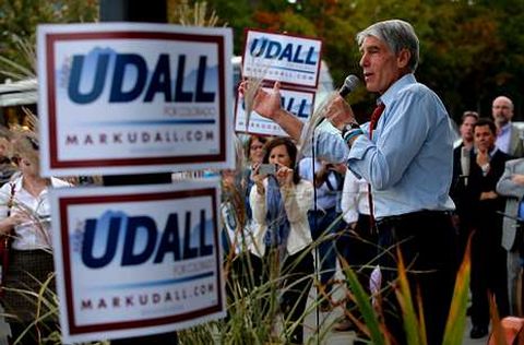 El dem�crata Mark Udall hace campa�a en Denver para revalidar su esca�o en el Senado. 