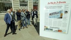 Visita a la exposici�n del 50 aniversario del Chuac en Los Cantones de A Coru�a 