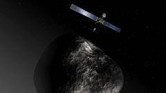 Impresi�n art�stica de la sonda Rosseta frente al cometa 67P/Churyumov-Gerasimenko