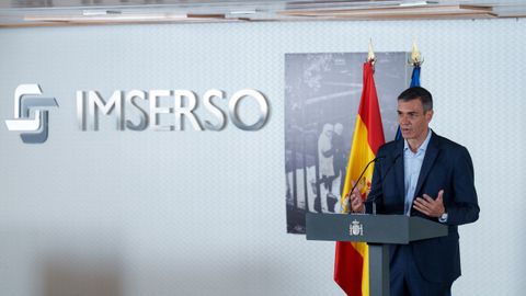 Pedro S�nchez, durante un encuentro sobre pol�ticas de apoyo a la discapacidad y la dependencia