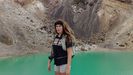 Ant�a Ulloa en el Parque Nacional de Tongariro, Nueva Zelanda