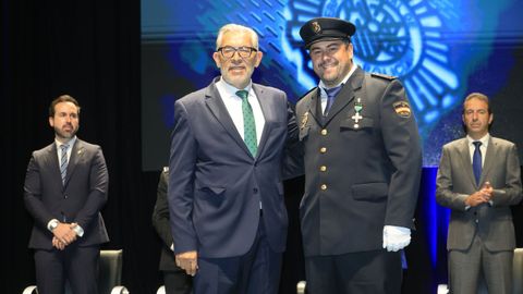 Fiesta de la Polic�a Nacional en Lugo, los condecorados