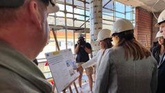 Visita de la vicepresidenta del Principado, Gimena Llamedo, la consejera de Derechos Sociales y Bienestar, Nerea Monroy, y el director general de Promoci�n de la Autonom�a Personal y Mayores, Enrique Rodr�guez Nu�o