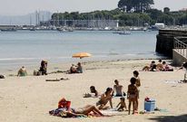 Imagen de la playa de Ares, una con mala calificaci�n de las aguas. 