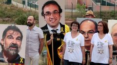 Protesta ante el centro penitenciario de Lledonerrs, en Sant Joan de Vilatorrada, donde est�n los presos soberanistas, el pasado 11 de julio