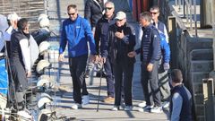 El rey emrito, durante una de sus visitas a Sanxenxo para participar en la regata de la clase 6 metros