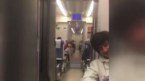 Lluvia en el tren de las siete entre A Coru�a-Vigo