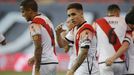 Joni Montiel celebra un gol con el Rayo Vallecano