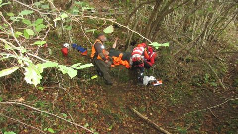 Rescate del cazador herido