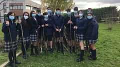Alumnado del  Colegio Miraflores en sus actividades ecol�gicas