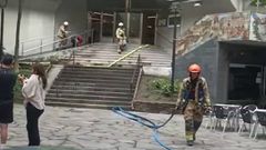 Arde una campana extractora de un piso de la calle Sinfnica de Galicia