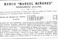 Ruinas en Quenxe de las antiguas conserveras y publicidad de Banco Manuel Mi�ones.