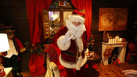 Pap Noel en su caseta de Policarpo Sanz