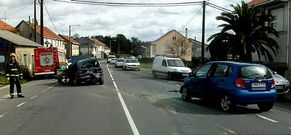 El accidente ralentiz� el tr�fico rodado en la carretera comarcal.