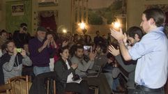 Adem�s de su acto con los emigrantes, Pablo Iglesias imparti� una charla a universitarios.