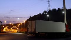 Cami�n estacionado en Hernani, donde viajaban tres refugiados sirios