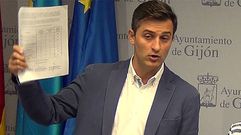 Jos� Mar�a P�rez, en la sala de prensa del ayuntamiento de Gij�n