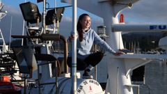 Jenni Fern�ndez Lojo, marinera del cerquero de Portos�n Mar de Amura