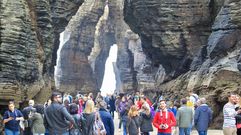 El colapso de As Catedrais a vista de dron