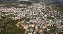 Vista a�rea del casco urbano de Carballo. 