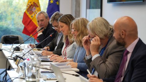 La secretaria de Estado de Funcin Pblica, Consuelo Snchez Naranjo, en una reunin del pasado 20 de noviembre con CCOO, UGT y CSIF para abordar la mejora salarial y laboral de los trabajadores pblicos