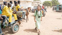 Manuel Valc�rcel en un viaje a Senegal