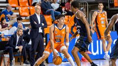 Caio Pacheco, en una jugada durante el encuentro entre el Fuenlabrada y el Leyma Coru�a