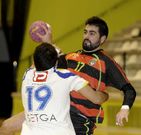 Pachi en el partido de Copa frente al Cisne en el Arena.