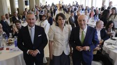 Desayuno empresarial de la CEC y el Banco Sabadel con la conselleira de Econom�a, Mar�a Jes�s Lorenzana, Antonio Fontenla y Pablo Junceda