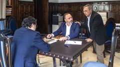 Santiago Ferreiro, presidente de ACO, y Luis Menor, presidente de la Diputaci�n de Ourense, se reunieron en la instituci�n provincial