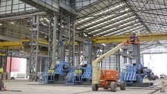 Navantia Fene, en foto reciente, cuenta con varias obras de e�lica marina