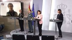 Fernando Sim�n particip� en la rueda de prensa mediante videoconferencia