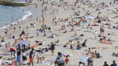 Los gallegos disfrutan del buen tiempo de este lunes