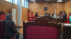Un momento de la comparecencia del acusado