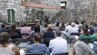 H&eacute;ctor Lera, durante el concierto que ofreci&oacute; en el castillo